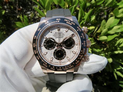 rolex cosmograph daytona reference 6265 in white gold|white gold daytona meteorite dial.